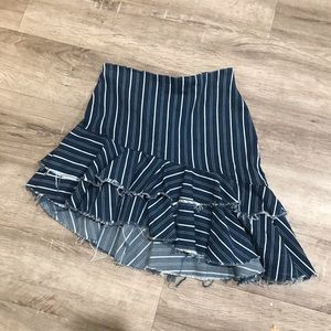 Zara Asymmetrical striped skirt